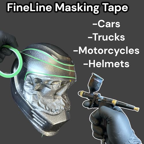 Image of LiME LiNE Green Fineline Paper Masking Pinstriping Tape for Automotive Airbrushing Designs and Custom Painting (2 Pack) (1 /4 inch)