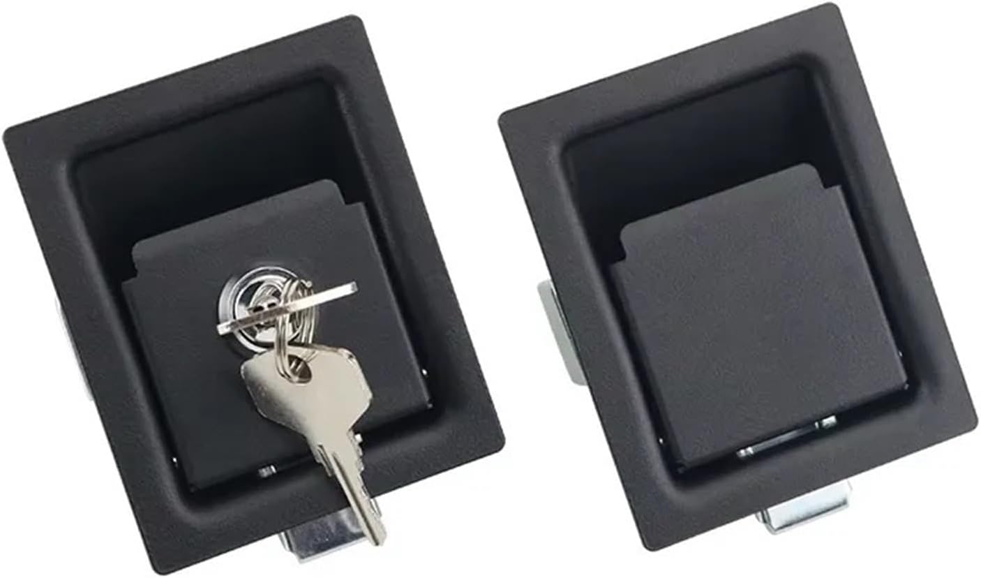 Panel Lock Stainless Steel Or Iron Door Industrial Switch Cabinet Chassis Distribution Box 1Pcs(Black-with Lock)