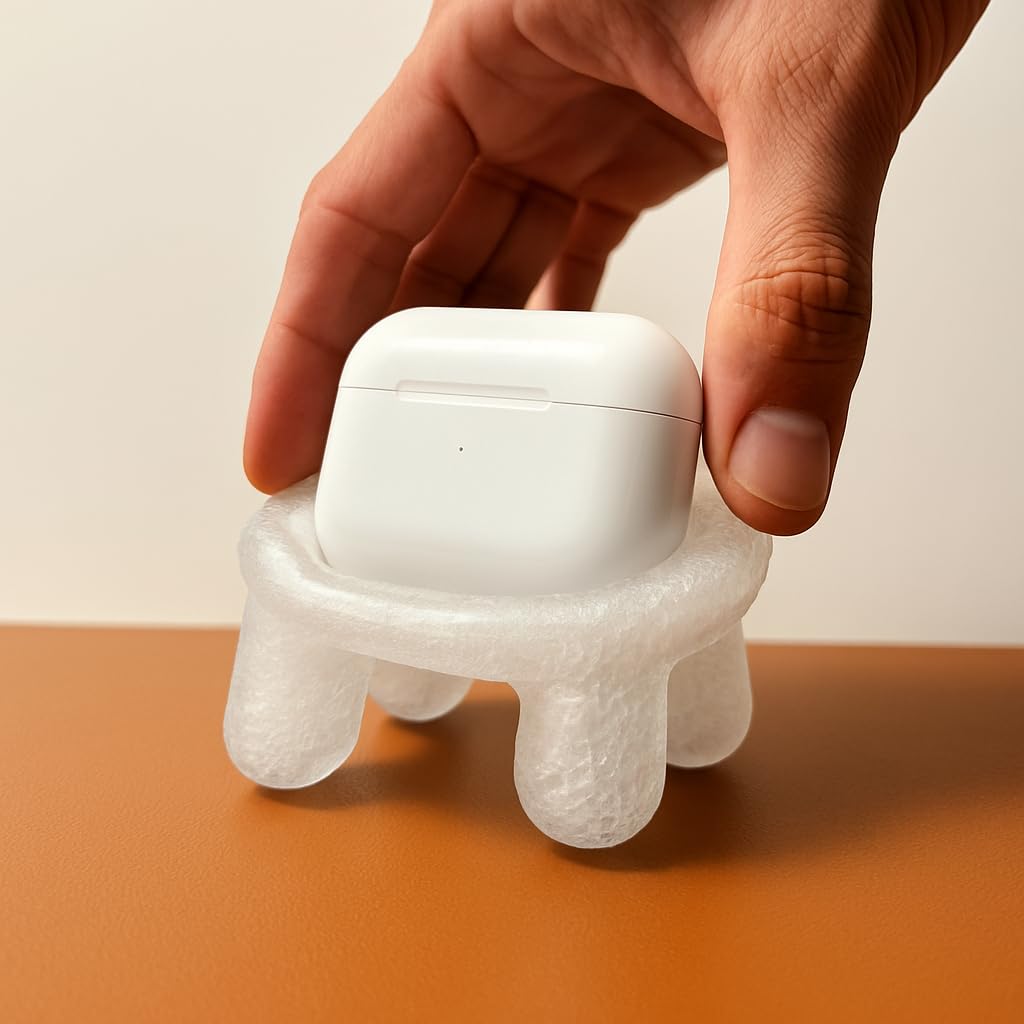 Cute 3D Printed Earpod Stand/Stool – Durable PETG/PLA Material – Compatible with Earbuds 1 & 2 – Lightweight Organizer (9cm x 6cm x 5.5cm) for Office Desk & Home – No Charging, No Wireless-image-24