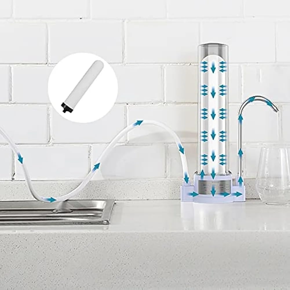 Elementos Purificadores de Jarra Multifuncional Herramienta de Vela Filtro Pur Elementos Filtrantes de CeráMica Resistentes Reemplazo de PláStico en Pulgadas
