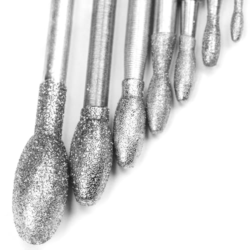 Set de 7 fresas diamantadas ovaladas 1.2mm-5mm miniatura 3