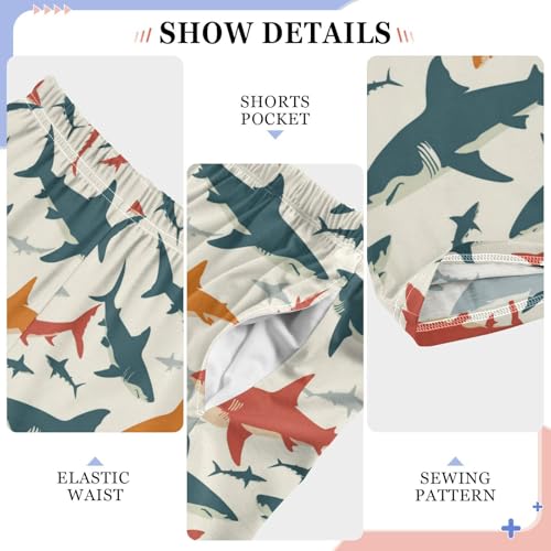 Pajama Bottoms, Pattern Of Sharks Silhouette Sleeping Pant Lounge Wear Pajamas Long Pants Sleepwear4