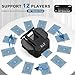 CARDSPIN 2-in-1 Automatic Card Shuffler & Dealer – Supports 12 Players, 8 Wireless Remotes, Built-in Game Rules, UNO, Rummy, Blackjack, Adjustable Shuffling Speed & Dealing Distance, 360°/180° Deal