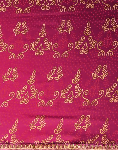 Image of SIRIL Women's Georgette Bandhani Printed Saree With Unstitched Blouse Piece