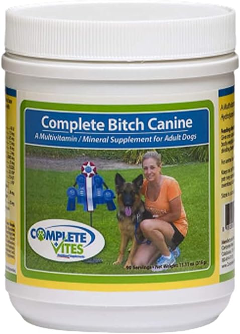 Complete Bitch Canine - Prenatal Supplement for Medium and Large Dogs. A Must for Your whelping Supplies. 47 nutrients-Providing The Best Dog Vitamins on The Market! 315 Grams