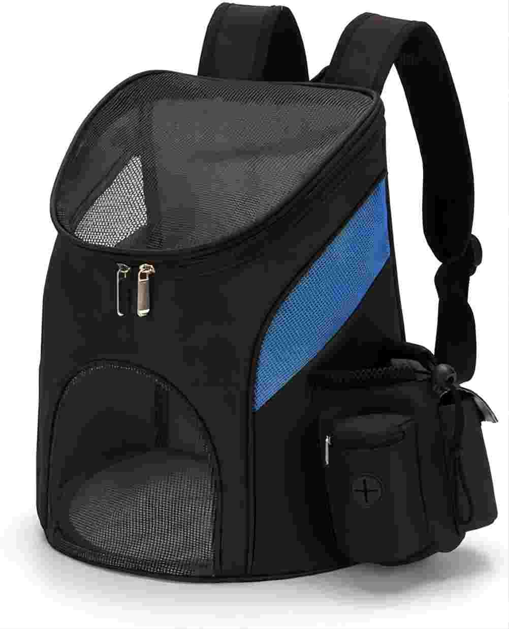 FUNAT Dog Travel Bag, Pet Carrier Backpacks, Adjustable Pet Dog Travel Bag for Walking Hiking Bike and Motorcycle Support up to 3 kg