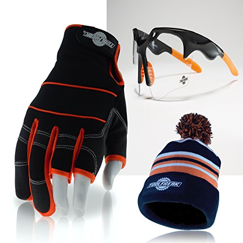 Toolfreak, 3 dedos guantes de trabajo con lente transparente gafas de seguridad + + +...