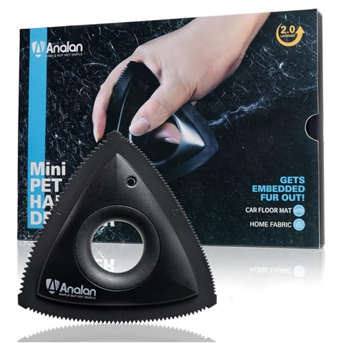 Analan Mini Pet Hair Remover for Car Detailing Dog Hair Tool Brush(Black)…