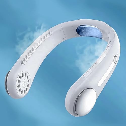 Miniatura 3 de AlphaCool Ventilador de cuello portátil ultraligero 1.0 - Diseño sin aspas de bajo ruido con batería recargable y más de 8 horas de respaldo