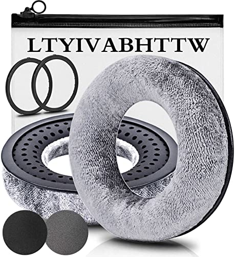 Almohadillas de repuesto compatibles con auriculares Beyerdynamic DT 770 Pro, DT 880 Pro, DT 990 Pro, DT 1770 Pro, MMX 300, DT 1990 Pro, DT 177X, T 90 (Terciopelo Gris Plata) miniatura 1