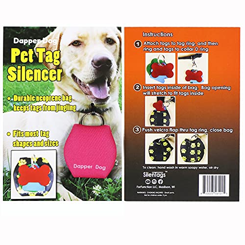 Image of Dapper Dog - Dog Tag Silencer with Tag Ring (Pink)
