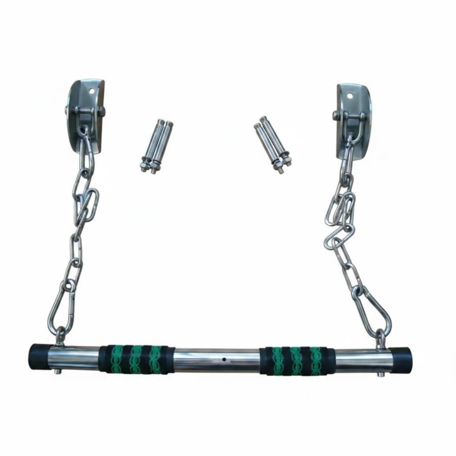 Milageto Sbarra Trazioni a Muro Uso Interno Pull Up Bar Multifunzione Alta Portata Barra Ginnica con Catene per Casa, Palestra Domestica, Allenamento, Barra Per Trazioni Con Catena Da 50 Centimetri