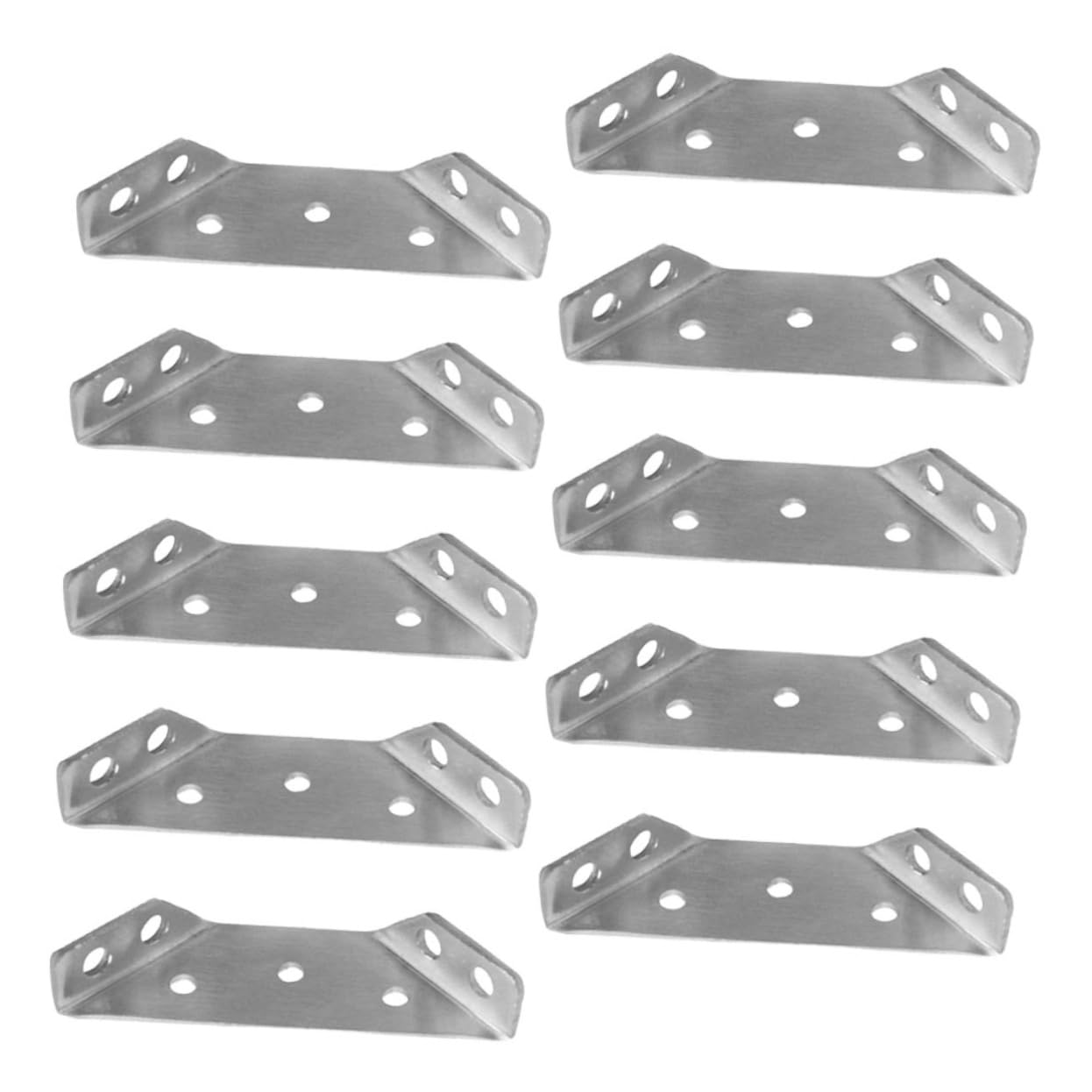 OUNONA 10pcs Stainless Steel Corner Code Braces Brackets Corner Bracket Corner Connectors for Wood Corner Braces Stainless Steel Furniture Corner Connectors Angle Brackets Universal Shelf