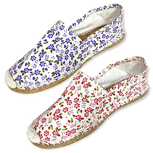 Alpargatas Boda Flores 2 Colores Surtidos (Caja de 24 Pares) Detalles de Boda Comprar Online 35005