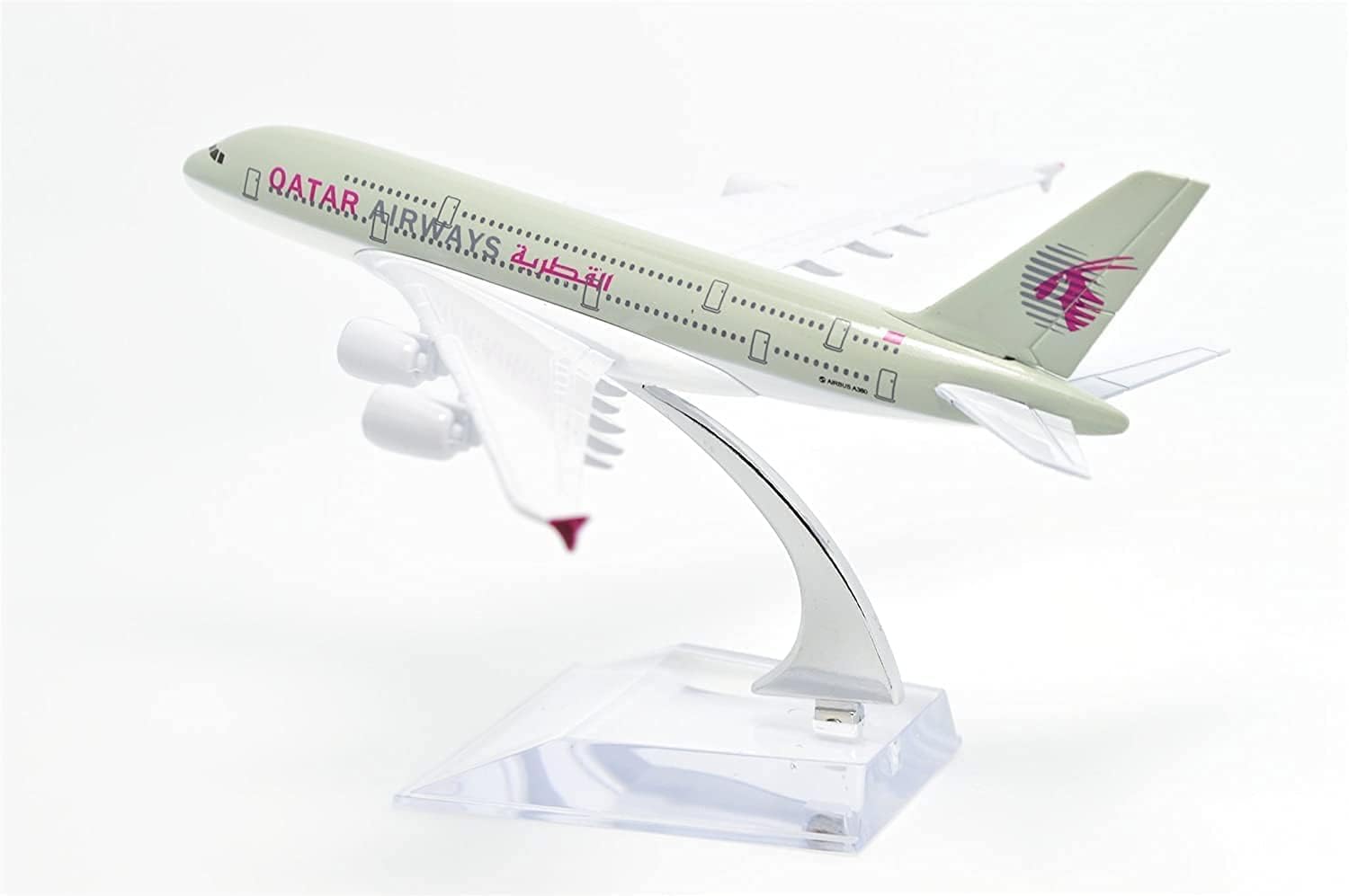 SCHUBERT Adult Only For Display Diecast Aeroplane Scale Model Size -16 Cm (Qatar Airways), Multicolor 1