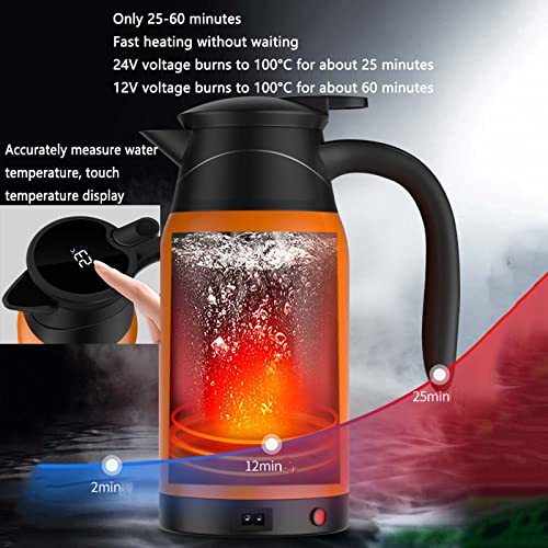 Tetera eléctrica para auto 24V 1000ml JUSHZ naranja miniatura 6