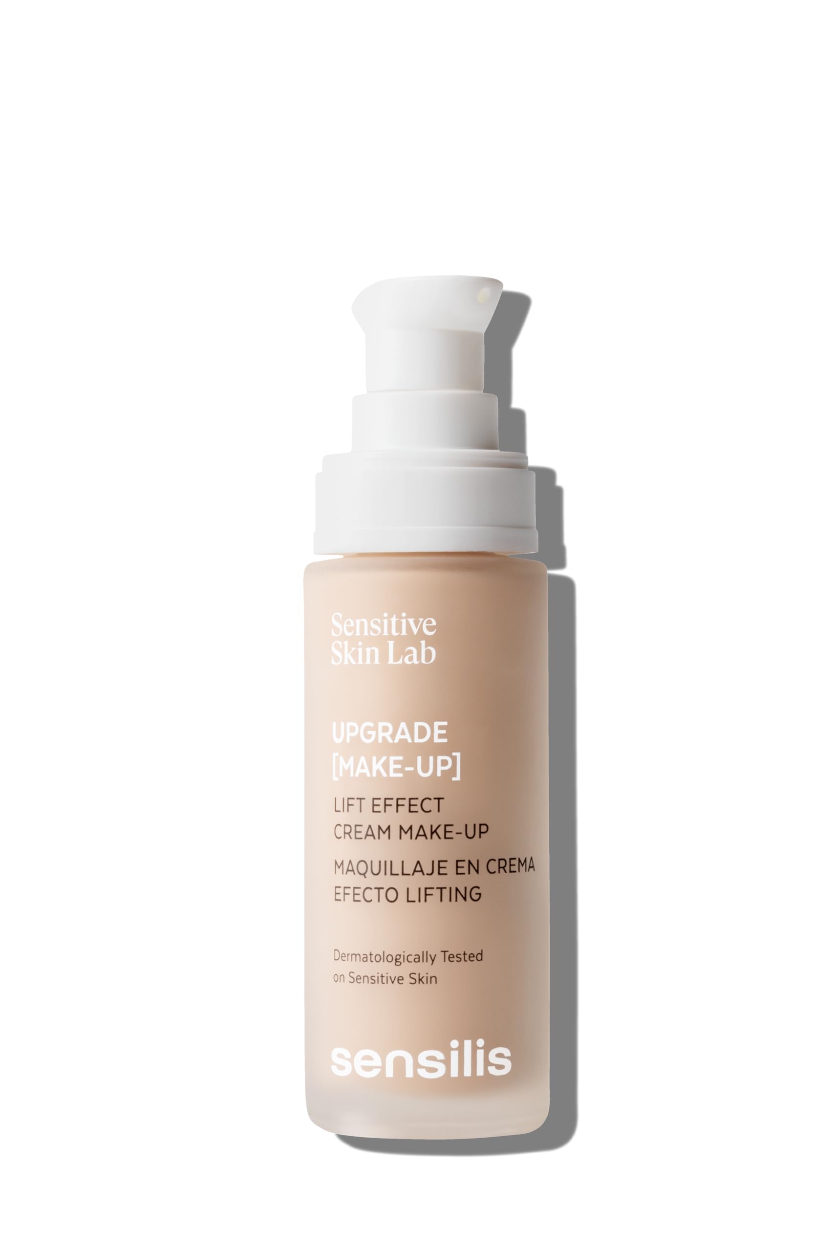 Sensilis Upgrade Make-Up - Base de Maquillaje Efecto Lifting con Vitamina E, Cobertura Media-Alta y de Larga Duración 9h, Para Pieles con Rosácea 30 ml - Tono 02 Miel Rose