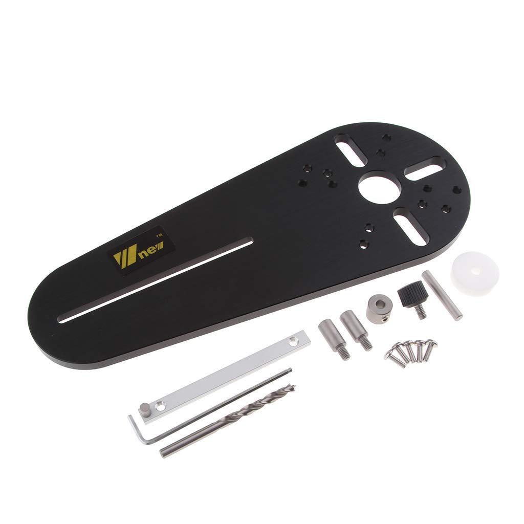 Tubayia C Router Ompass Router Utting Template Ircle Utter Woodworking Tool, Black