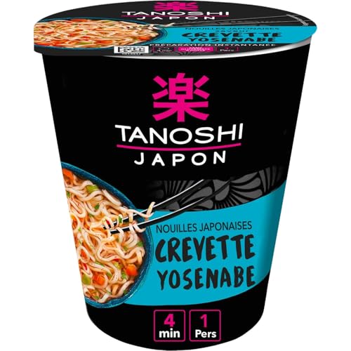 Nouilles instantanées crevettes sans glutamate ajouté repas japonais TANOSHI