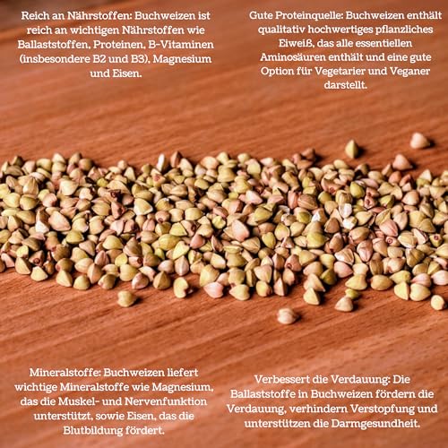 Premium Bio-Buchweizen: Natürliche Power für Ihre Gesundheit – Nachhaltig angebaut (1000g)