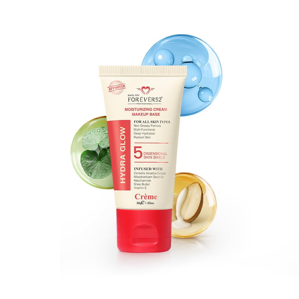Daily Life Forever52 Hydra Glow Cream | Hydrating Makeup Base & Face Primer | Moisturizing Cream with Niacinamide, Centella, Shea Butter & Vitamin E | Smooth, Radiant & Long-Lasting Makeup (30g)-image-44