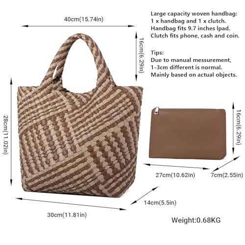 Image of Vegan Leather Purses for Women, Handmade Purses and Handbags Summer Beach Travel Tote Shoulder Bag | WOVEN