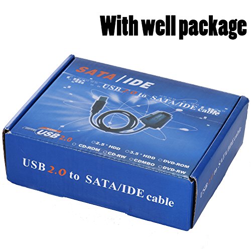 Warmstor SATA/PATA/IDE Hard Drive to USB 2.0 Adapter Cable Support All Computer System, 2.5'' / 3.5'' Hard Disk HDD Connector Converter Set with [Updated Version] Stable AC Power Supply - Thumbnail 7