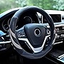 Alusbell Microfiber Leather Steering Wheel Cover Breathable Auto Car Steering Wheel Cover for Men and Women, Universal 15 Inches (Gray)
