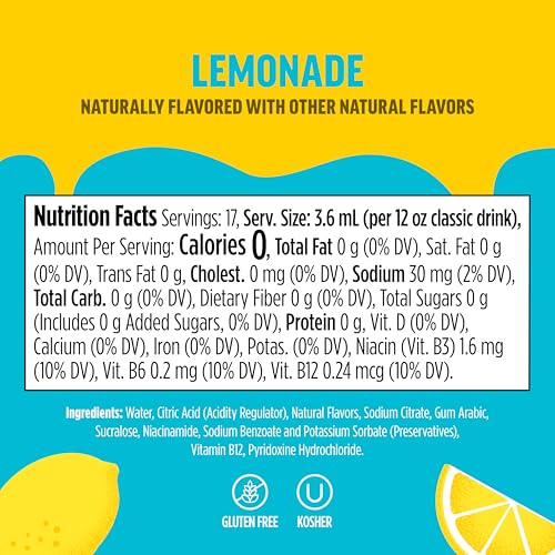 Image of Ninja Thirsti Flavored Water Drops, Fruiti Chill Lemonade, Zero Calories | Zero Sugar, 12oz drinks, 3 Pack, Compatible with All Ninja Thirsti Drink Systems - WC1000, WC2000 & WC3000 Series, WCFLMNDAM