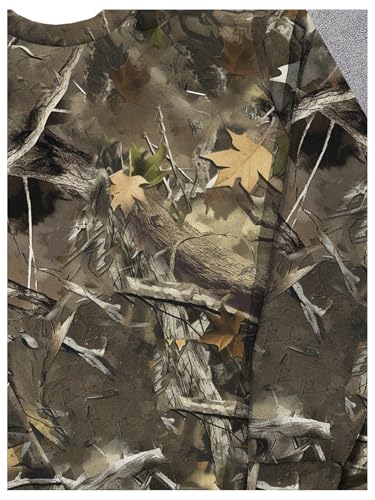 Men's Vintage Camo Sweatshirts Crew Neck Fleece Shirt Long Sleeve Pullover Camouflage Hunting Tee Tops Streetwear3