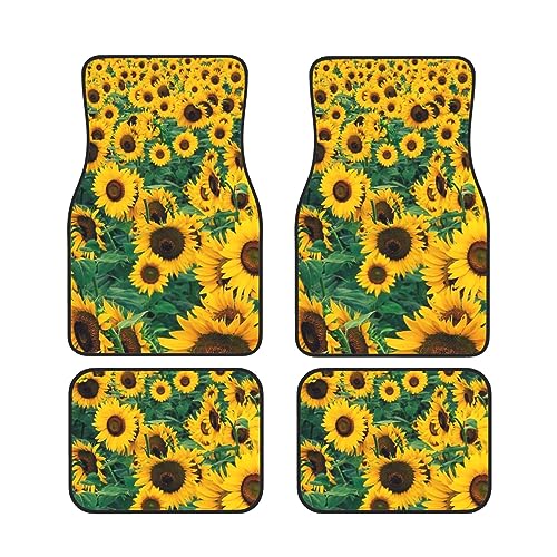 Tapis de sol voiture universels en caoutchouc lot de 4 pour avant et arrière