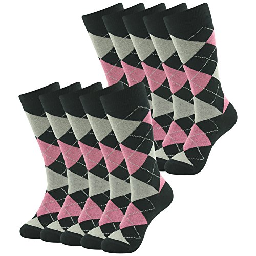 SUTTOS Mens Dress Socks Fun Colorful Socks for Men Cotton Patterned Fashion Mens Socks 10 Pairs