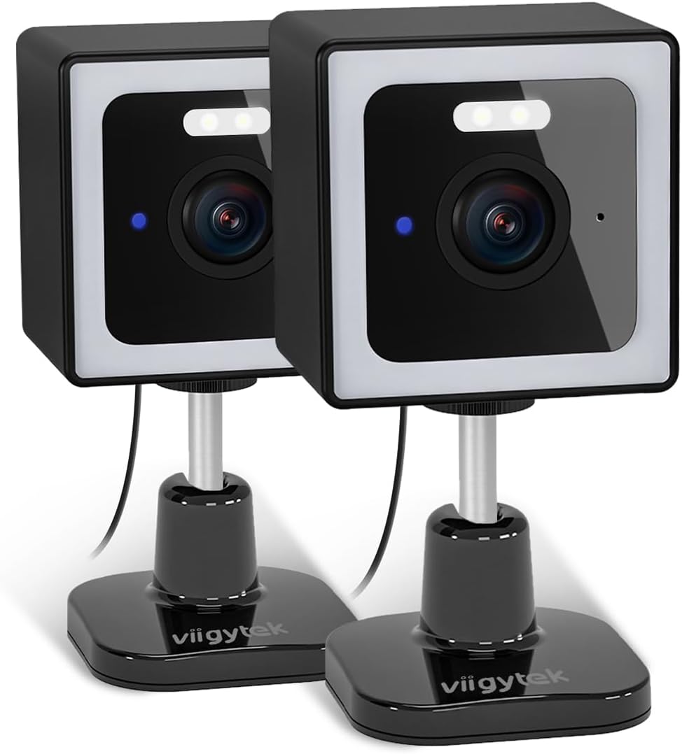WiFi Home Security Cameras, 2K Outdoor Security Camera, Pet Baby Scurity Camera, Color Night Vision, 2-Way Audio, IP65 Waterproof, Remote Viewing (Black-2Pack) WiFi Home Security Cameras, 2K Outdoor Security Camera, Pet Baby Scurity Camera, Color Night Vision, 2-Way Audio, IP65 Waterproof, Remote Viewing (Black-2Pack)