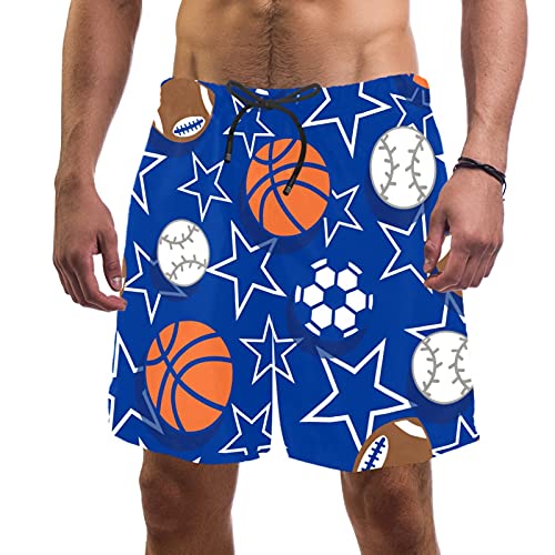 Short de bain de sport bleu avec poches idéal pour la plage