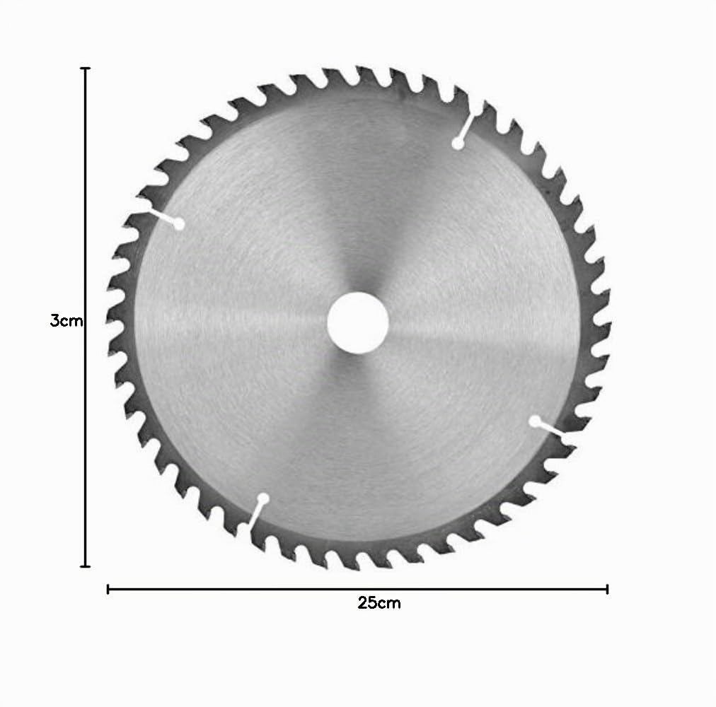 Lames de Scie Circulaire Carbure 250mm, Lot de 2 Disques 48T et 60T Compatibles Scie Plongeante Scie à Onglet Scie sur Table pour Menuiserie et Chantier