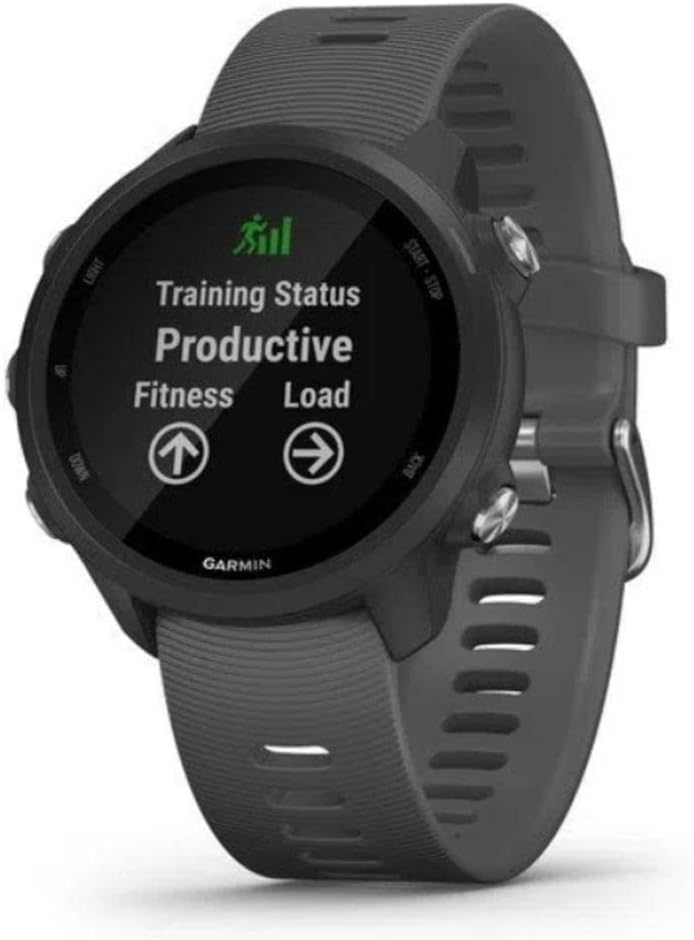 Garmin Forerunner 245 Easy to Use Lightweight GPS Running Smartwatch, Running and Training Guidance, Safety and Tracking Features included, Up to 7 days Battery Life, Slate