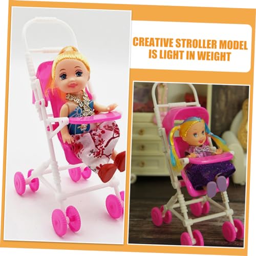 JOINPAYA 3 Stück Teiliges Puppenwagen für Stabiler Puppenstroller für Jungen und Fördert die Hand Augen Koordination und Rollenspiel für Kreative Eltern Junge Mädchen Kompakte Einfach zu – Bild 5