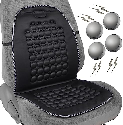 Magnetic Bubble Seat Cushion - Massage Therapy - 1pc Padded Cover (Black)