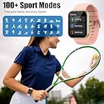 Smart Watch for Women Men, 1.96" Fitness Tracker Running Watch (Answer/Make Call), IP68 Waterproof, Pedometer, Sleep/Step/Activity/Heart Rate Monitor, 110+ Sport Modes Smartwatch for Adroid iOS, Pink - Image 5