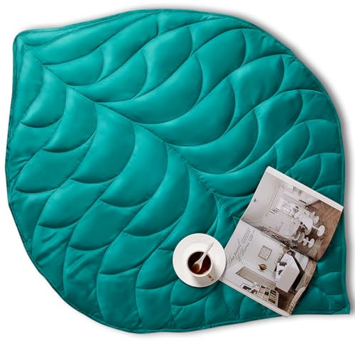 Kaisa Cobertor Ponderado de Raiom de Bambu 100% para Adultos, Verde, M&eacute;dio, Folha, 3,2 kg, 104 x...