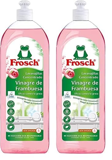 Frosch Lavavajillas a Mano Concentrado, Frambuesa, Negro, Estandar, 750 Mililitros (Paquete de 2)
