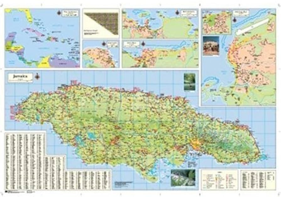 ジャマイカ 地図　Shell Road Map of Jamaica ジャマイカ 地図 Shell Road Map of Jamaica ジャマイカ 地図