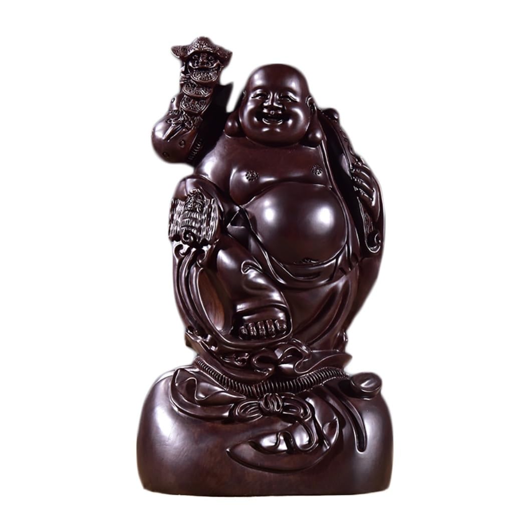 Posąg Buddy do wnętrz hebanowy posąg Buddy Ozdoby Maitreya Medytacja Dekoracja Biuro Biurko Ozdoby Medytująca Statua Buddy Figurka Rzeźba
