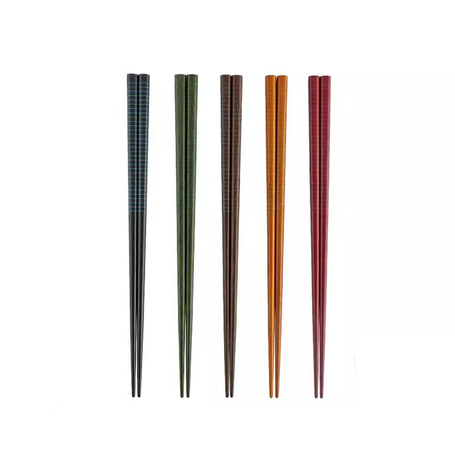 Baguettes Baguettes Baguettes en Bois Baguettes japonaises Baguettes ménagères Haut de Gamme Baguettes en Bambou de Style Japonais(E-23cm)