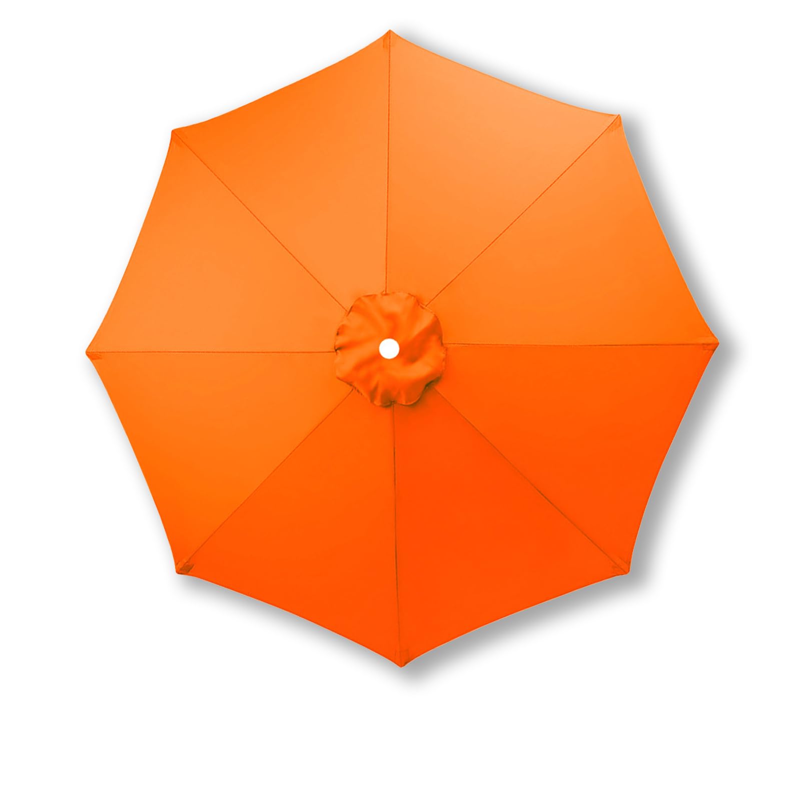 UemumPem 3.5m/3.0m/2.8m/2.7m/2.5m/2.3m/2.0m Replacement Parasol Canopy, 6/8 Ribs for Garden Umbrella Replacement Fabric, UPF 50+ Parasol Replacement Canopy for Market/Beach (Orange,2.0m / 8 Ribs)