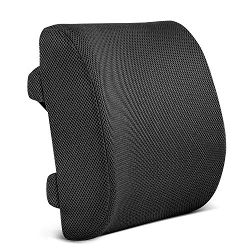 Restorology Orthopedic Memory Foam Lumbar Support Back Cushion for Office Chair and Car