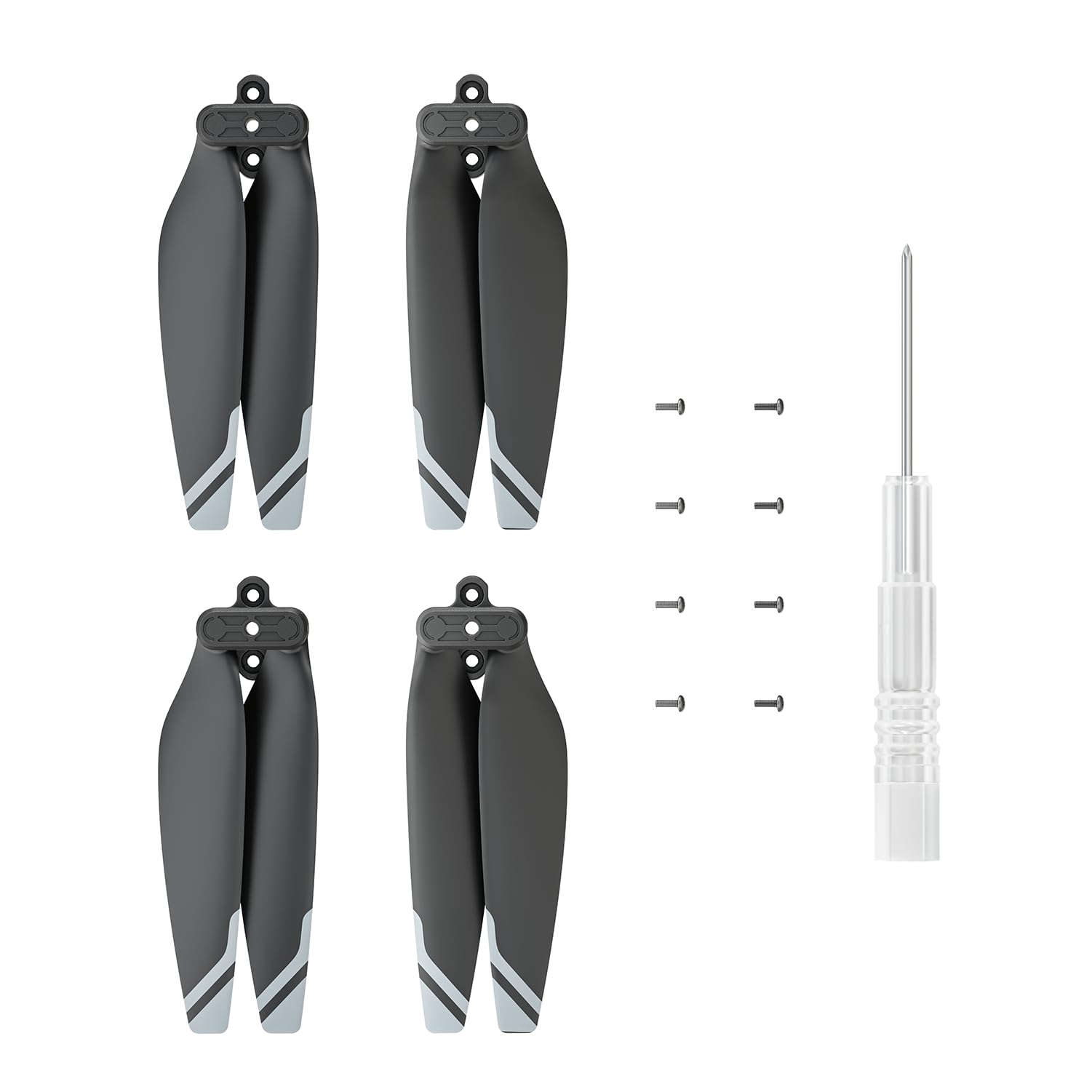 Ameta Propellers for S50 lite 4K Drone, Set of 4 with 10 Screws and 1 Screw Driver, Grey
