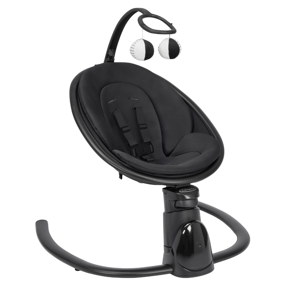 Graco Sway 'n Grow - Chupete Bluetooth con barra de juguetes, adecuado desde el nacimiento hasta aprox. 4 años (0-18 kg), con 6 movimientos de balanceo, vibración de 4 velocidades, música, ajuste de