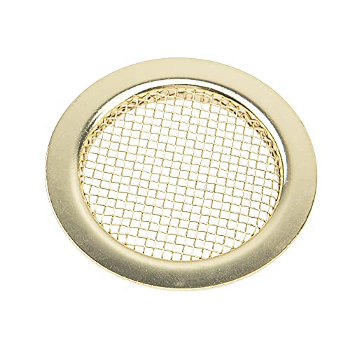 1Pcs Yootones Guitar Screened Sound Hole Insert, Speaker Grills Mesh Speaker Compatible With Gutiar, Dobro Resonator Guitar, Cigar Box Guitar (Gold) #TOP2
