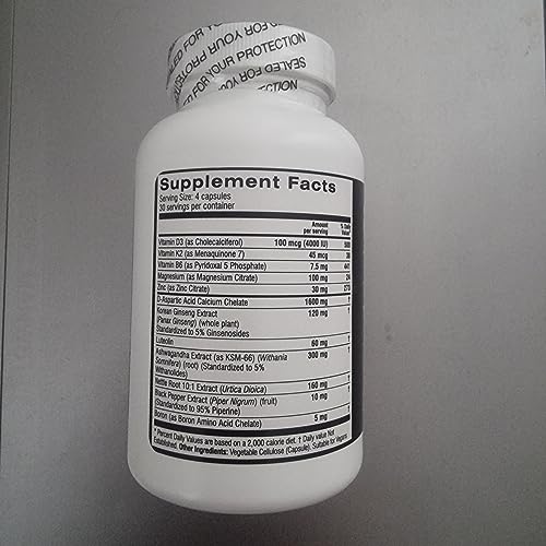 Prime Male - Natural Testosterone Booster Supplement for Men - Expertly formulated with Zinc and D-aspartic Acid - Image 4